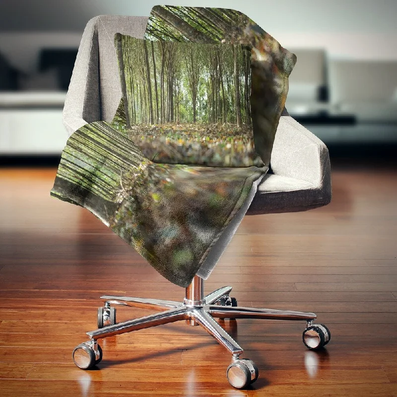 Synthetic fiber blend blankets for a budget - friendly choiceDesignart 'Dense Rubber Tree Plantation' Landscape Fleece Throw Blanket Synthetic fiber blend blankets for a budget - friendly choiceDesignart 'Dense Rubber Tree Plantation' Landscape Fleece Throw Blanket