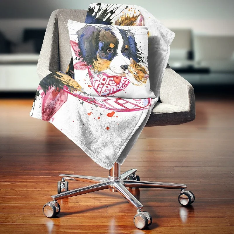 Cotton blankets for breathability and a lightweight feelDesignart 'Dog and Cat Friends Forever' Animal Throw Blanket Cotton blankets for breathability and a lightweight feelDesignart 'Dog and Cat Friends Forever' Animal Throw Blanket