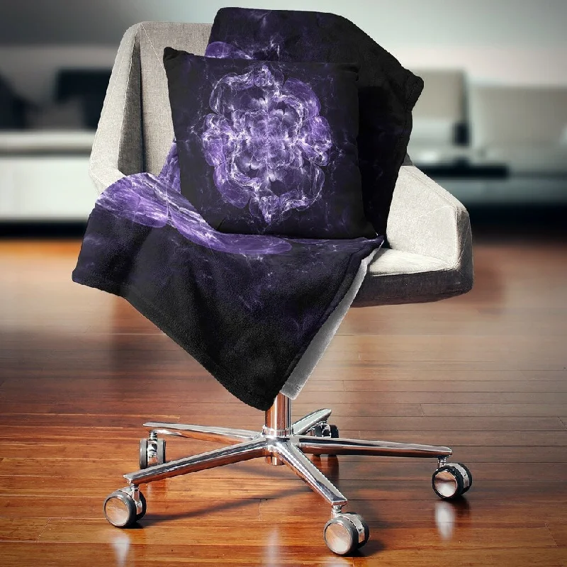 Bamboo fiber blankets with natural antibacterial propertiesDesignart 'Fractal Purple Flower Explosion' Floral Throw Blanket Bamboo fiber blankets with natural antibacterial propertiesDesignart 'Fractal Purple Flower Explosion' Floral Throw Blanket