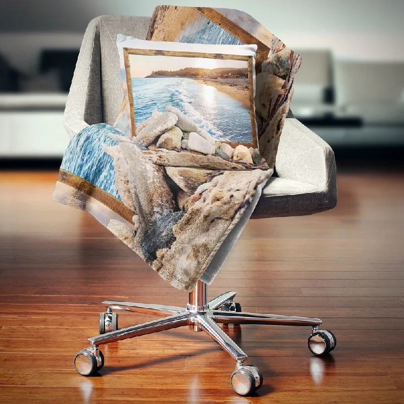 Alpaca wool blankets for a hypoallergenic and warm optionDesignart 'Framed Effect Rocky Beach' Seashore Throw Blanket Alpaca wool blankets for a hypoallergenic and warm optionDesignart 'Framed Effect Rocky Beach' Seashore Throw Blanket