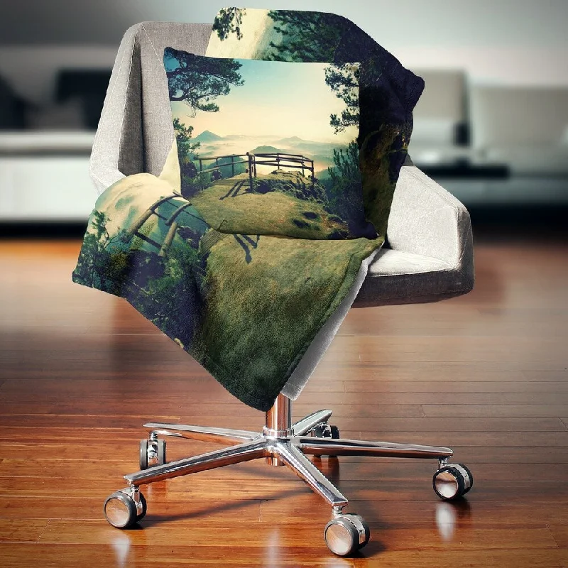 Recycled polyester blankets for an eco - conscious optionDesignart 'Full Moon Autumn Midnight' Landscape Photo Throw Blanket Recycled polyester blankets for an eco - conscious optionDesignart 'Full Moon Autumn Midnight' Landscape Photo Throw Blanket