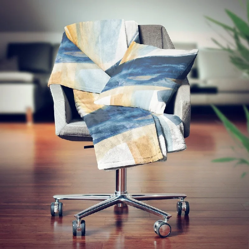 Silk blankets with a smooth and elegant touchDesignart' Indigo Panel I' Glam Modern Throw Blanket - 71x59 Silk blankets with a smooth and elegant touchDesignart' Indigo Panel I' Glam Modern Throw Blanket - 71x59