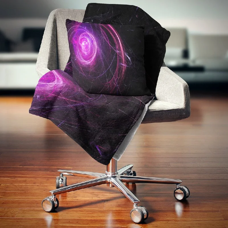Silk blankets with a smooth and elegant touchDesignart 'Nebula is a bright star. Star swirl. Colored sparks' Graphic Throw Blanket