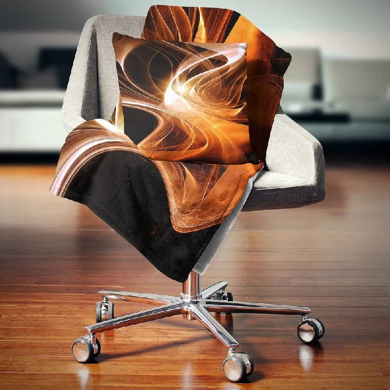 Cotton blankets for breathability and a lightweight feelDesignart 'Orange 3d Shaped Fractal Design' Contemporary Abstract Throw Blanket Cotton blankets for breathability and a lightweight feelDesignart 'Orange 3d Shaped Fractal Design' Contemporary Abstract Throw Blanket