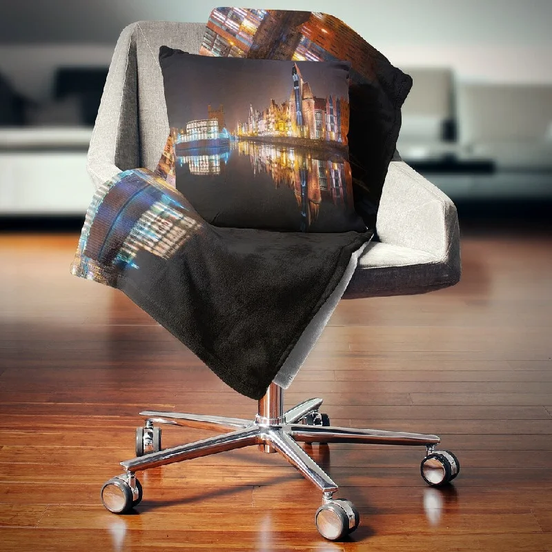 Cotton blankets for breathability and a lightweight feelDesignart 'Panorama of Gdansk Old Town' Landscape Photography Throw Blanket Cotton blankets for breathability and a lightweight feelDesignart 'Panorama of Gdansk Old Town' Landscape Photography Throw Blanket
