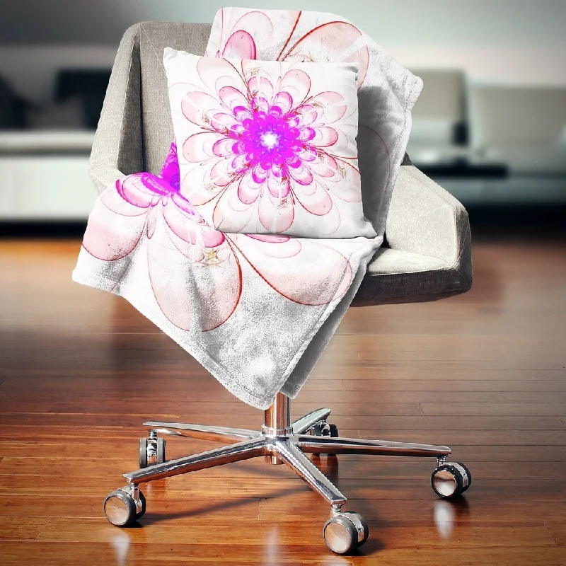 Cashmere blankets for ultimate softness and luxuryDesignart 'Perfect Fractal Flower in Light Pink' Floral Throw Blanket Cashmere blankets for ultimate softness and luxuryDesignart 'Perfect Fractal Flower in Light Pink' Floral Throw Blanket