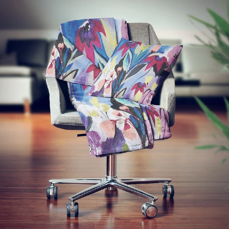 Acrylic blankets for a soft and affordable alternativeDesignart' Purple Flower Composition II' Floral Throw Blanket - 71x59 Acrylic blankets for a soft and affordable alternativeDesignart' Purple Flower Composition II' Floral Throw Blanket - 71x59