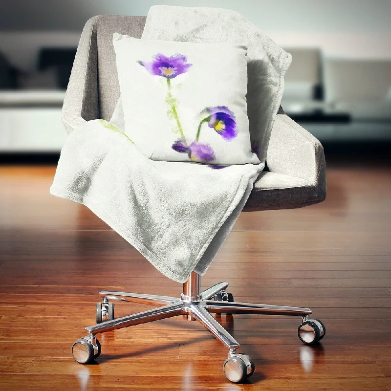 Microfiber blankets that are durable and easy to care forDesignart 'Purple Liverleaf Flower Watercolor' Floral Throw Blanket Microfiber blankets that are durable and easy to care forDesignart 'Purple Liverleaf Flower Watercolor' Floral Throw Blanket