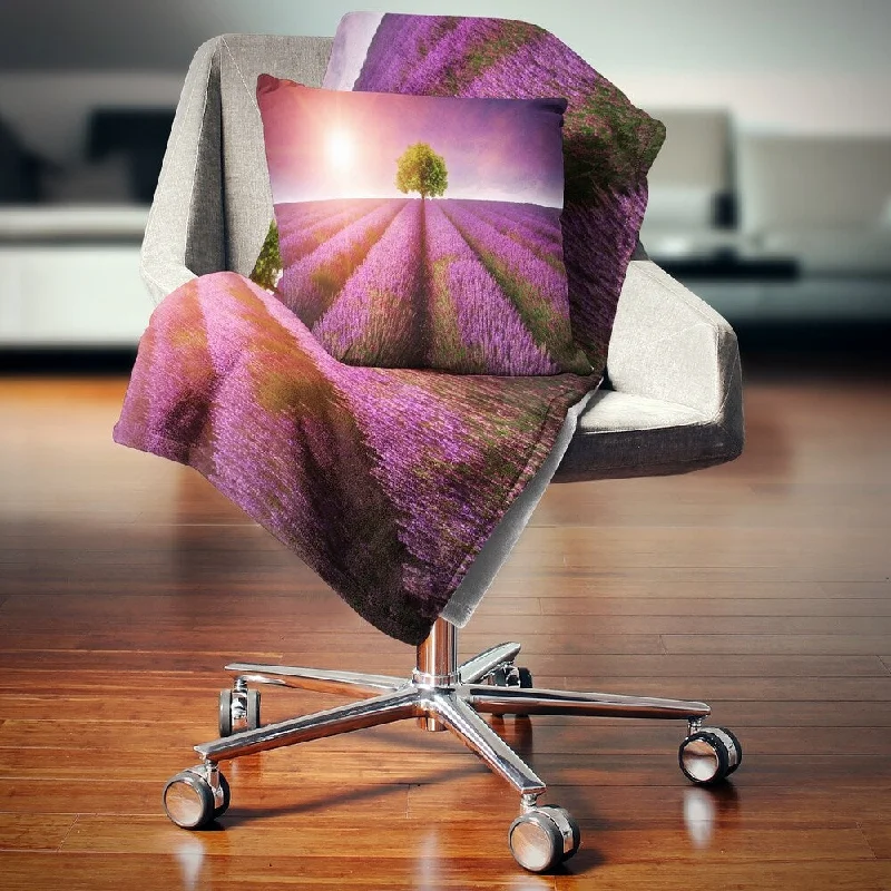 Acrylic blankets for a soft and affordable alternativeDesignart 'Purple Sky over Stunning Lavender Field' Floral Throw Blanket Acrylic blankets for a soft and affordable alternativeDesignart 'Purple Sky over Stunning Lavender Field' Floral Throw Blanket