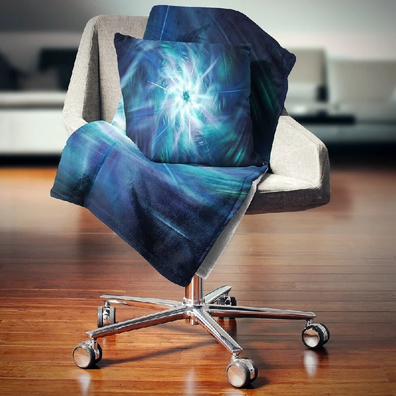 Cotton blankets for breathability and a lightweight feelDesignart 'Splaying Bright Blue Fireworks' Floral Throw Blanket Cotton blankets for breathability and a lightweight feelDesignart 'Splaying Bright Blue Fireworks' Floral Throw Blanket