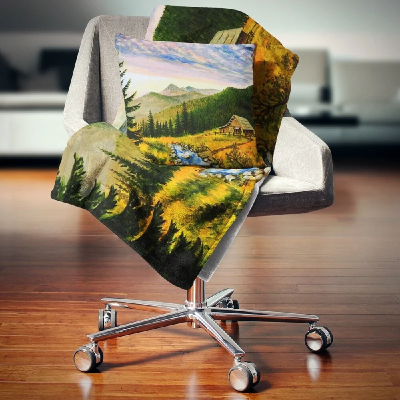 Alpaca wool blankets for a hypoallergenic and warm optionDesignart 'Sunset in Mountains' Landscape Fleece Throw Blanket Alpaca wool blankets for a hypoallergenic and warm optionDesignart 'Sunset in Mountains' Landscape Fleece Throw Blanket
