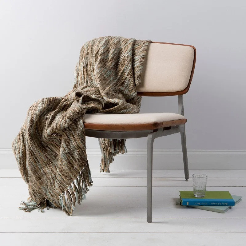 Rayon from bamboo blankets for a silky and breathable feelGrizzly Woven Acrylic Throw