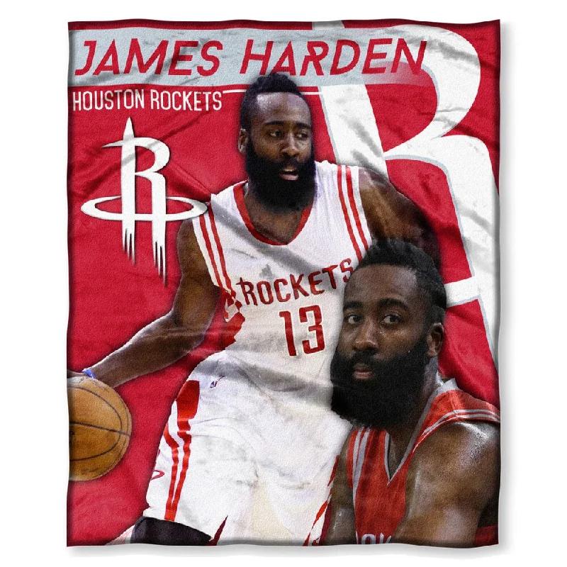 Synthetic fiber blend blankets for a budget - friendly choiceNBA 575 Rockets James Harden Silk Touch Throw