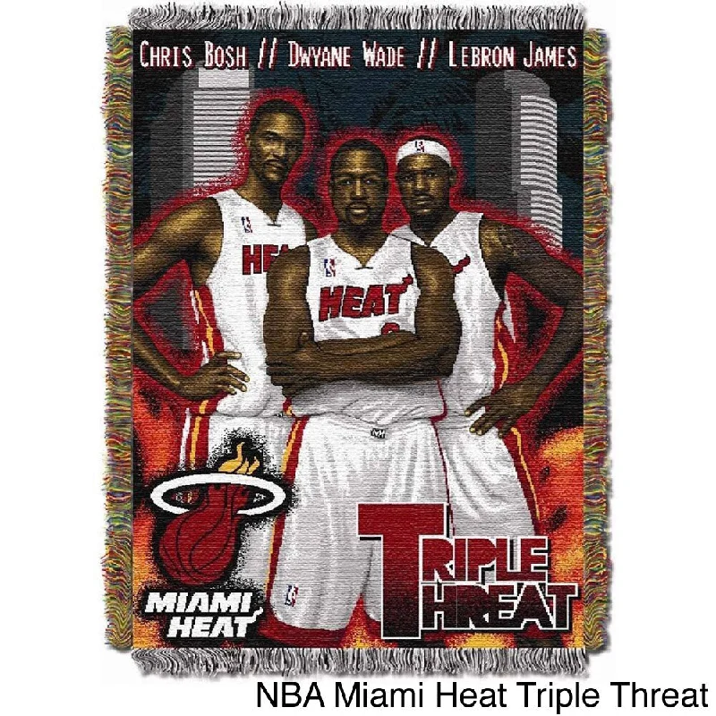 Wool blankets with natural warmth and insulationNBA Miami Heat Woven Tapestry Throw