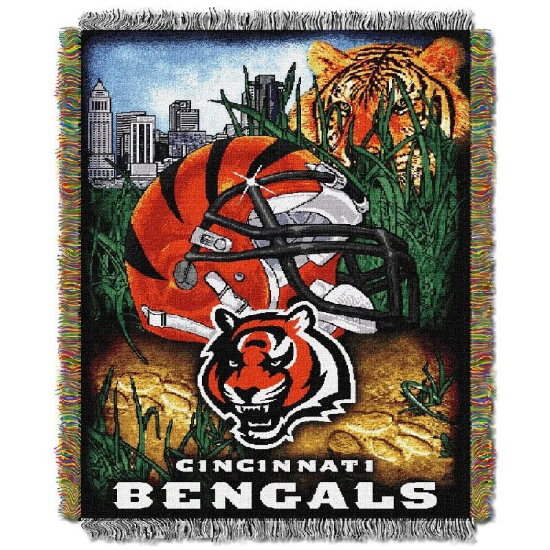 Cotton blankets for breathability and a lightweight feelNFL Cincinnati Bengals Woven Tapestry Throw Cotton blankets for breathability and a lightweight feelNFL Cincinnati Bengals Woven Tapestry Throw