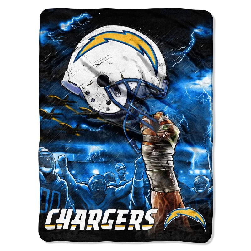 Queen - size blankets for standard - sized bedsNFL San Diego Chargers Rachel Sky Helmet Throw