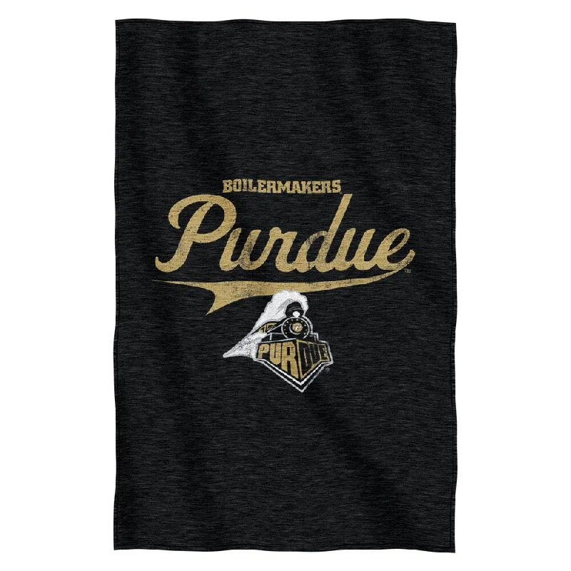 Rayon from bamboo blankets for a silky and breathable feelPurdue Sweatshirt Throw Blanket