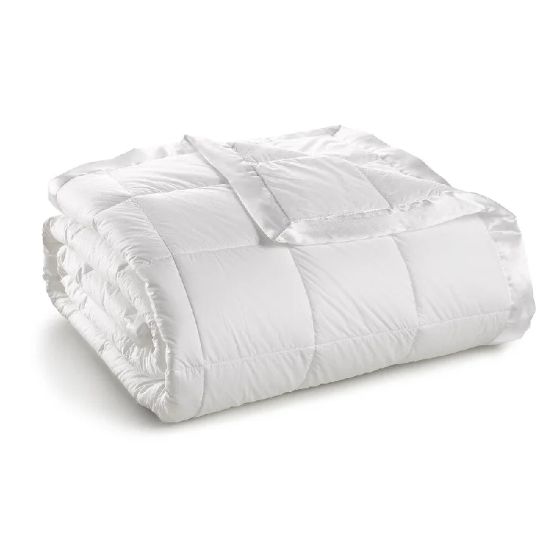 Queen - size blankets for standard - sized bedsSharper Image Cambric Cotton White Down Blanket
