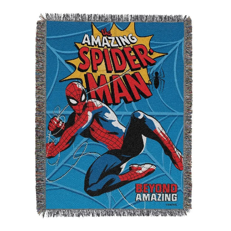 Queen - size blankets for standard - sized bedsSpider Man Flying Webs Woven Tapestry Throw Queen - size blankets for standard - sized bedsSpider Man Flying Webs Woven Tapestry Throw