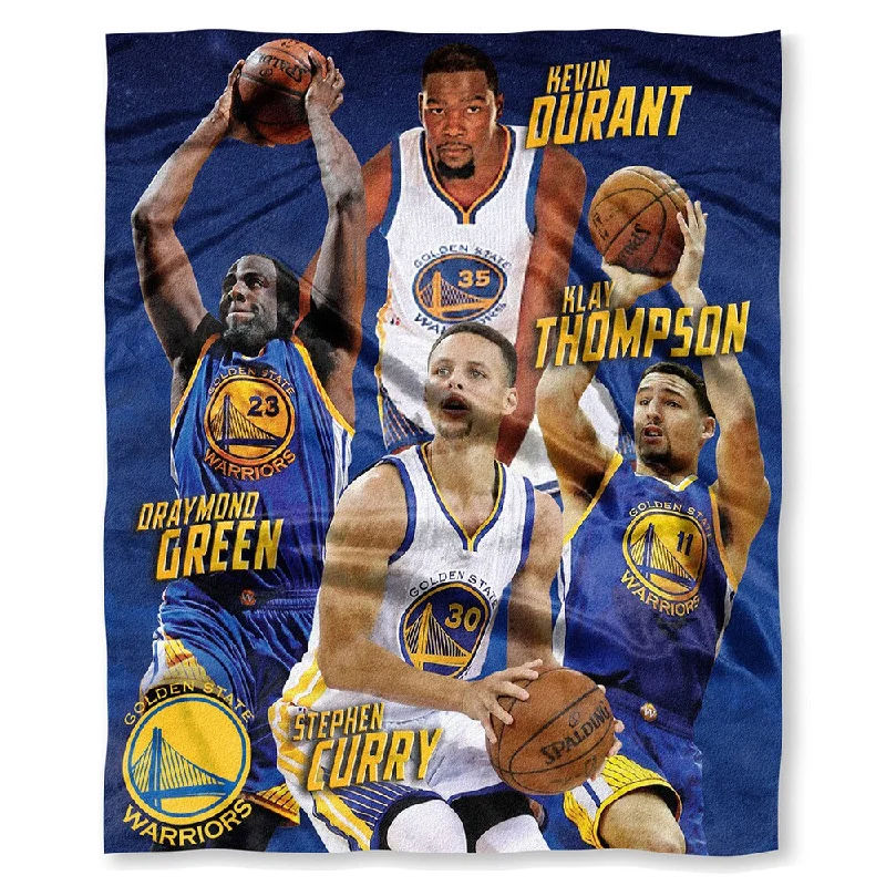 Fleece blankets for a cozy and plush textureThe Northwest Co NBA 575 Warriors Durant, Curry,Green, Thompson Multicolor Silk-touch Polyester Throw Fleece blankets for a cozy and plush textureThe Northwest Co NBA 575 Warriors Durant, Curry,Green, Thompson Multicolor Silk-touch Polyester Throw
