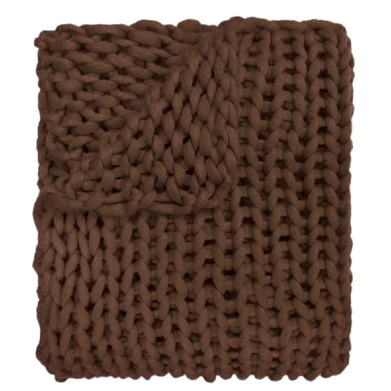 Cashmere blankets for ultimate softness and luxuryThrow, Chunky Knitted (Dark Brown) Cashmere blankets for ultimate softness and luxuryThrow, Chunky Knitted (Dark Brown)