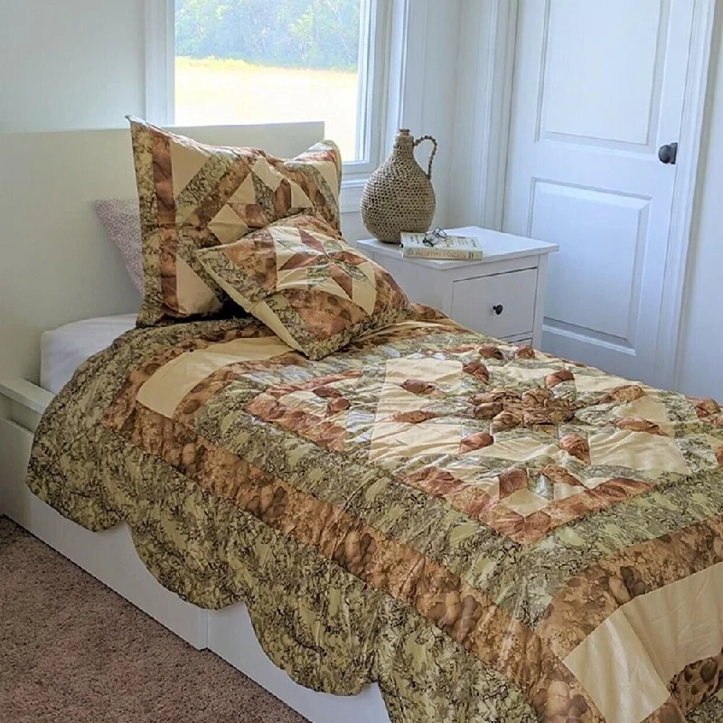 Linen blankets with a rustic and textured lookTwin Rustic Earthy Floral Patchwork Comforter Set Green Beige Linen blankets with a rustic and textured lookTwin Rustic Earthy Floral Patchwork Comforter Set Green Beige