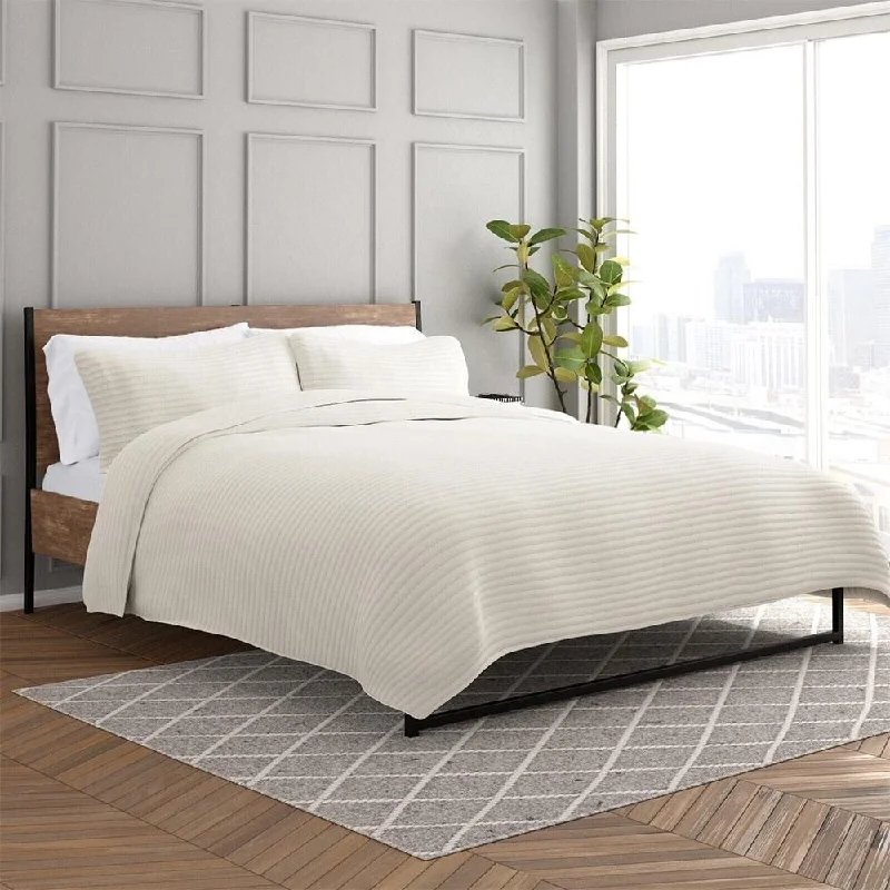 Acrylic blankets for a soft and affordable alternativeTwin/TwinXL Lightweight Quilted Coverlet Set Stripe Natural Acrylic blankets for a soft and affordable alternativeTwin/TwinXL Lightweight Quilted Coverlet Set Stripe Natural