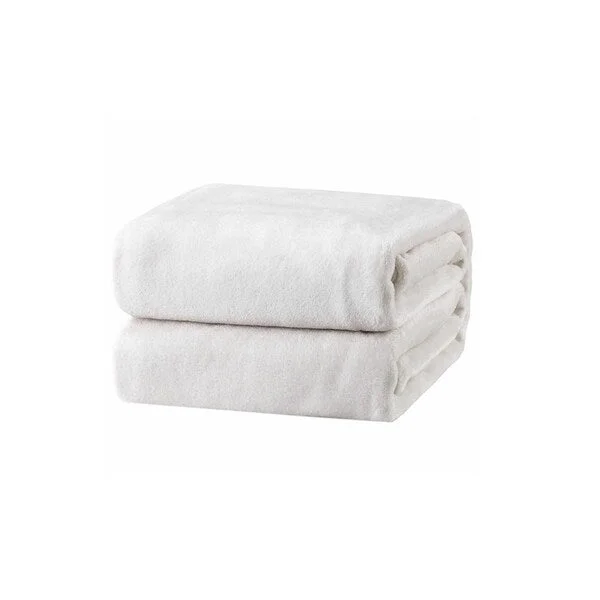 Chenille blankets with a thick and fuzzy textureWhite Fleece Throw Blanket 50" x 60" Chenille blankets with a thick and fuzzy textureWhite Fleece Throw Blanket 50" x 60"