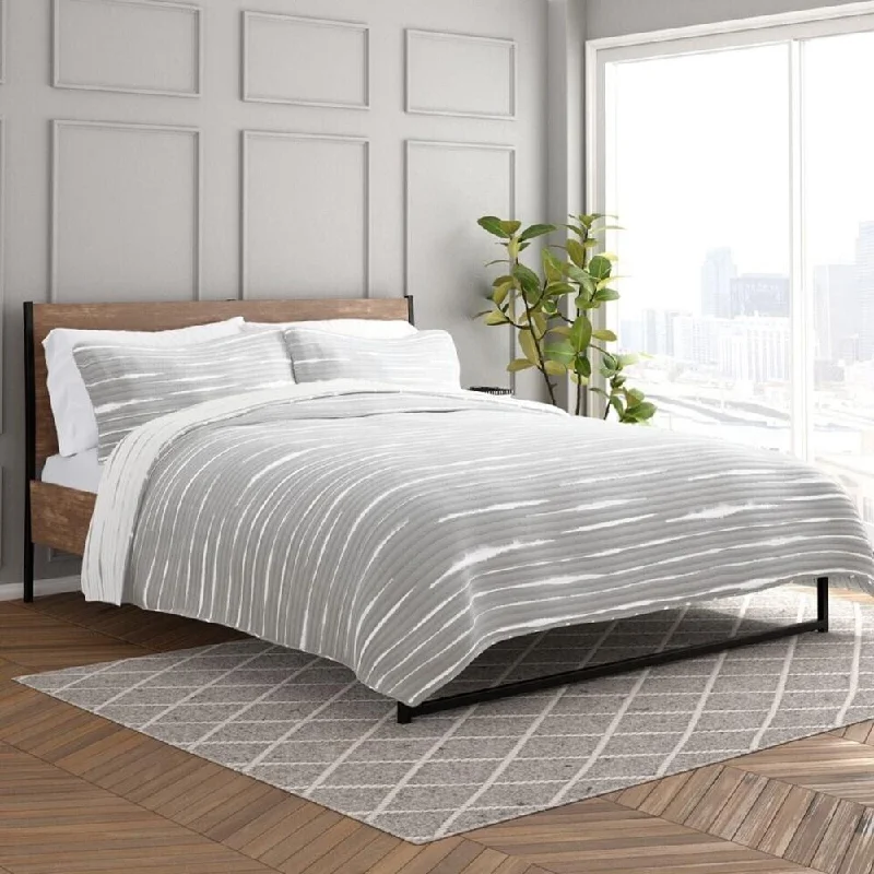 Recycled polyester blankets for an eco - conscious option3pc King/Cal King Quilted Coverlet Set Reversible Lines Light Gray Recycled polyester blankets for an eco - conscious option3pc King/Cal King Quilted Coverlet Set Reversible Lines Light Gray