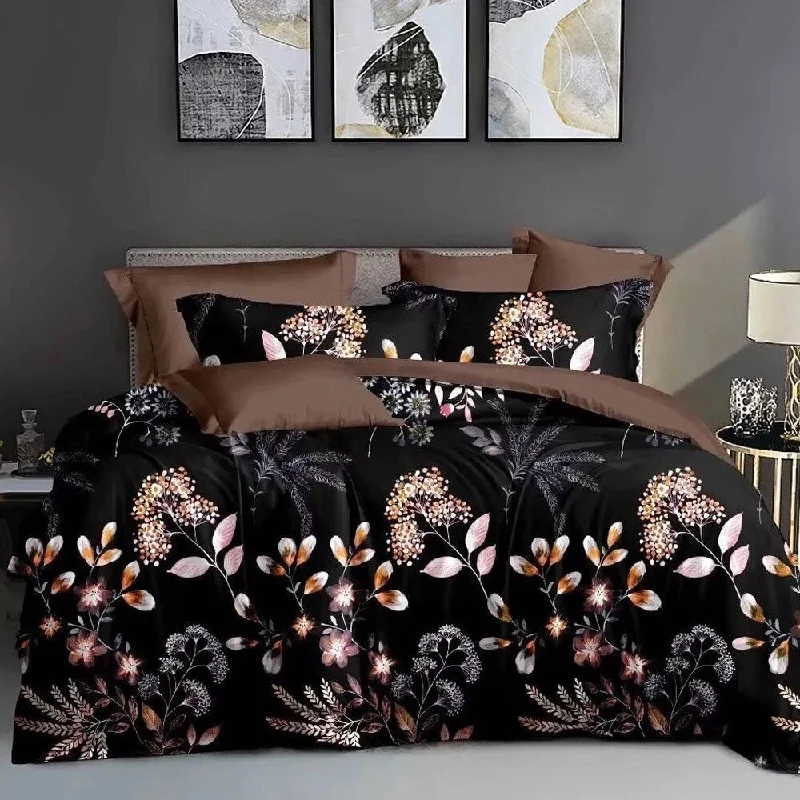 Linen blankets with a rustic and textured look3pc King Size Botanical Bedding Set Black Linen blankets with a rustic and textured look3pc King Size Botanical Bedding Set Black