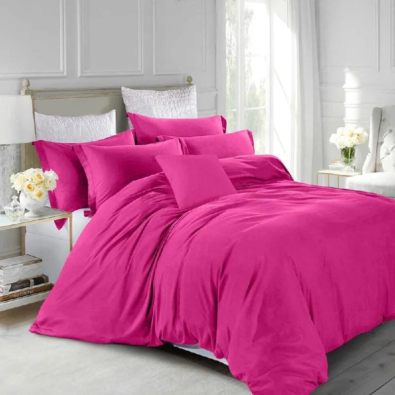 Alpaca wool blankets for a hypoallergenic and warm option3pc King Size Duvet Cover With Pillow Shams Bedding Set Pink