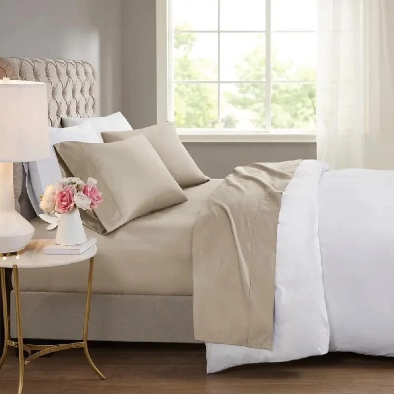 Recycled polyester blankets for an eco - conscious option4pc King 600 Thread Count Cooling Cotton Blend Sheet Set Khaki Recycled polyester blankets for an eco - conscious option4pc King 600 Thread Count Cooling Cotton Blend Sheet Set Khaki