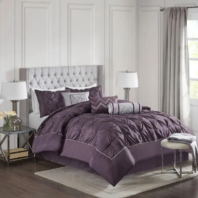 King - size blankets to cover large beds comfortably7pc King Embroidery Tufted Comforter Set Plum King - size blankets to cover large beds comfortably7pc King Embroidery Tufted Comforter Set Plum