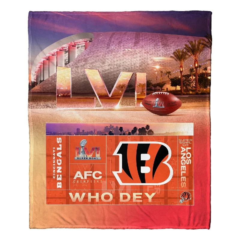 Linen blankets with a rustic and textured lookCincinnati Bengals NFL Super Bowl LVI Participants Silk Touch Throw Blanket Linen blankets with a rustic and textured lookCincinnati Bengals NFL Super Bowl LVI Participants Silk Touch Throw Blanket