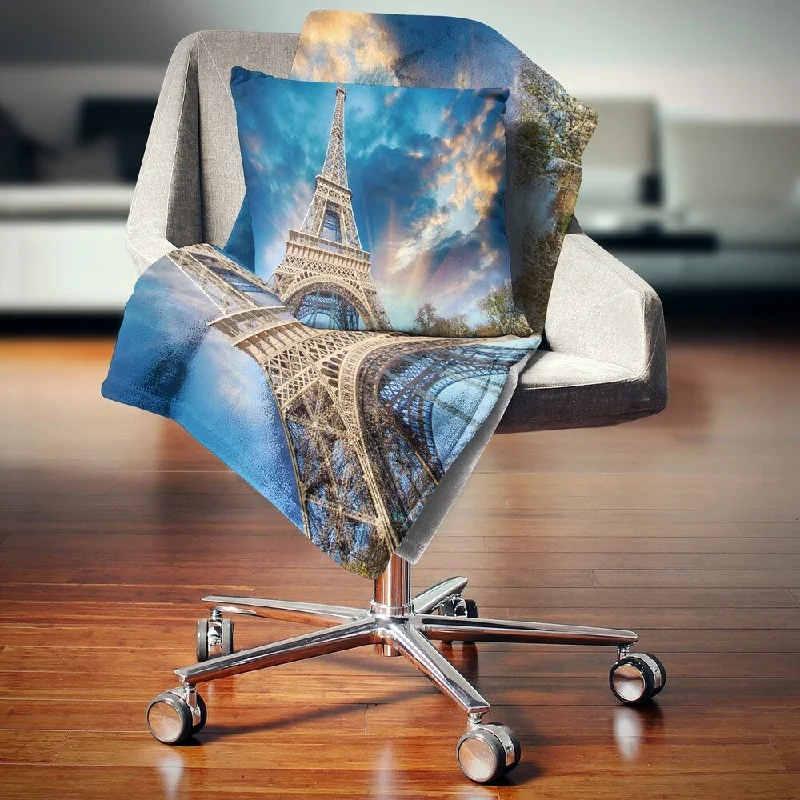 Microfiber blankets that are durable and easy to care forDesignart 'Beautiful View of Paris Paris Eiffel Towerunder Fiery Sky' Cityscape Throw Blanket Microfiber blankets that are durable and easy to care forDesignart 'Beautiful View of Paris Paris Eiffel Towerunder Fiery Sky' Cityscape Throw Blanket