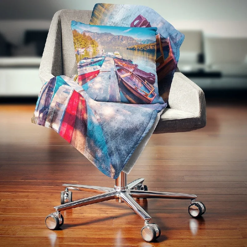 Chenille blankets with a thick and fuzzy textureDesignart 'Bohinj Lake in Morning' Landscape Photo Throw Blanket Chenille blankets with a thick and fuzzy textureDesignart 'Bohinj Lake in Morning' Landscape Photo Throw Blanket