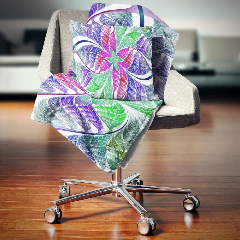 Microfiber blankets that are durable and easy to care forDesignart 'Flower like Fractal Stained Glass' Abstract Throw Blanket Microfiber blankets that are durable and easy to care forDesignart 'Flower like Fractal Stained Glass' Abstract Throw Blanket