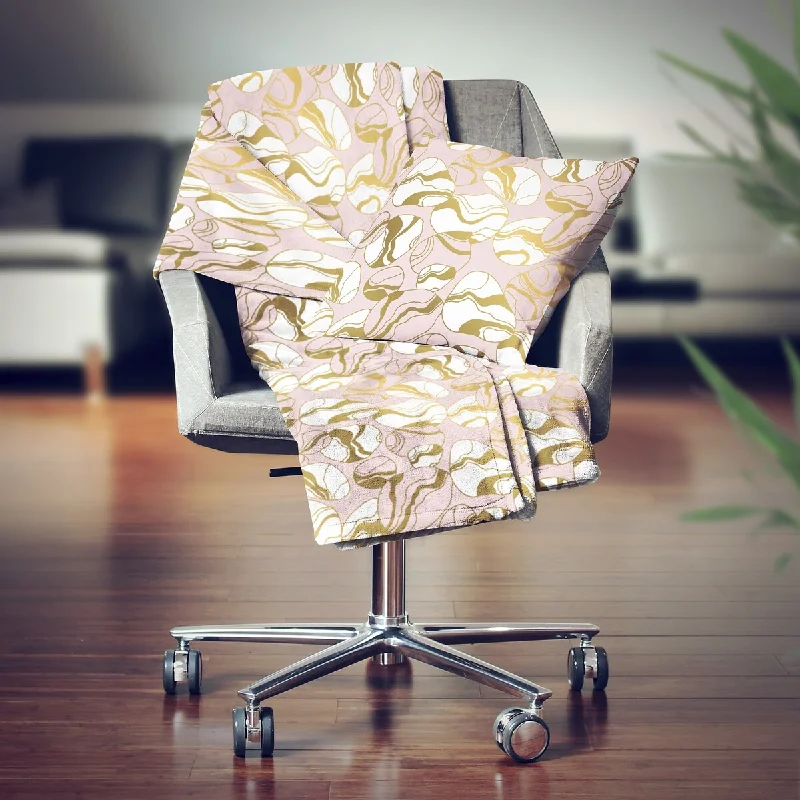 Synthetic fiber blend blankets for a budget - friendly choiceDesignart' Golden Marble II' Modern Throw Blanket - 71x59 Synthetic fiber blend blankets for a budget - friendly choiceDesignart' Golden Marble II' Modern Throw Blanket - 71x59