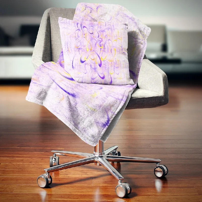 Silk blankets with a smooth and elegant touchDesignart 'Light Purple Watercolor Fractal Art' Abstract Throw Blanket Silk blankets with a smooth and elegant touchDesignart 'Light Purple Watercolor Fractal Art' Abstract Throw Blanket