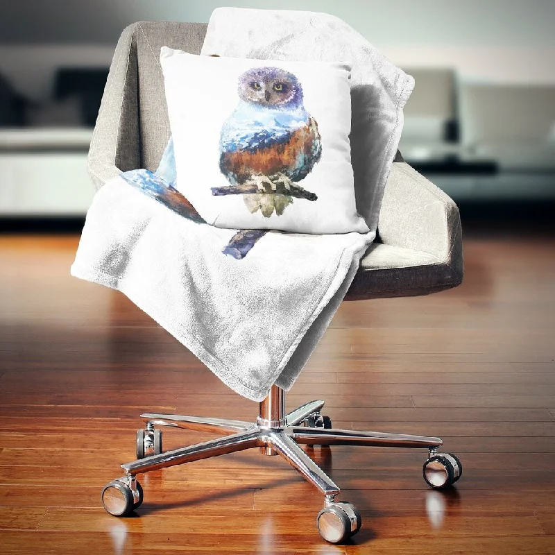 Fleece blankets for a cozy and plush textureDesignart 'Owl Double Exposure Illustration' Animal Throw Blanket Fleece blankets for a cozy and plush textureDesignart 'Owl Double Exposure Illustration' Animal Throw Blanket