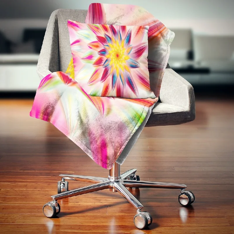 Linen blankets with a rustic and textured lookDesignart 'Pink Dancing Flower Petals' Floral Throw Blanket Linen blankets with a rustic and textured lookDesignart 'Pink Dancing Flower Petals' Floral Throw Blanket