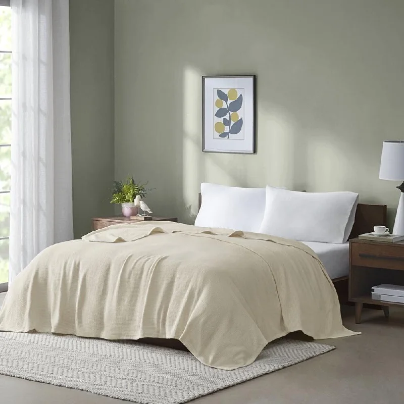 Fleece blankets for a cozy and plush textureFull/Queen Fresh Spun Basketweave Cotton Blanket Natural Fleece blankets for a cozy and plush textureFull/Queen Fresh Spun Basketweave Cotton Blanket Natural