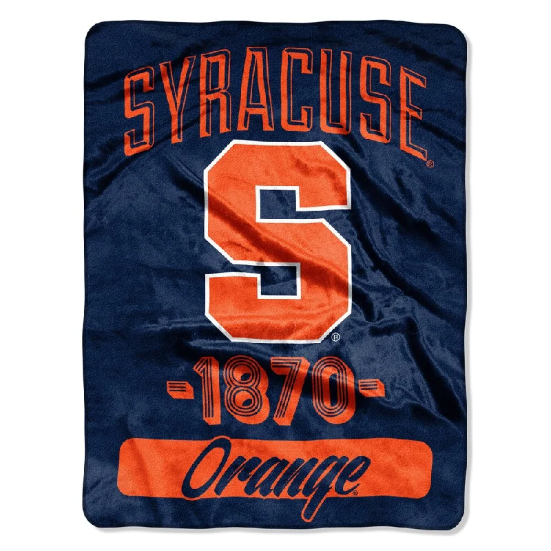 Recycled polyester blankets for an eco - conscious optionNCAA Syracuse College Varsity Micro Throw Blanket Recycled polyester blankets for an eco - conscious optionNCAA Syracuse College Varsity Micro Throw Blanket
