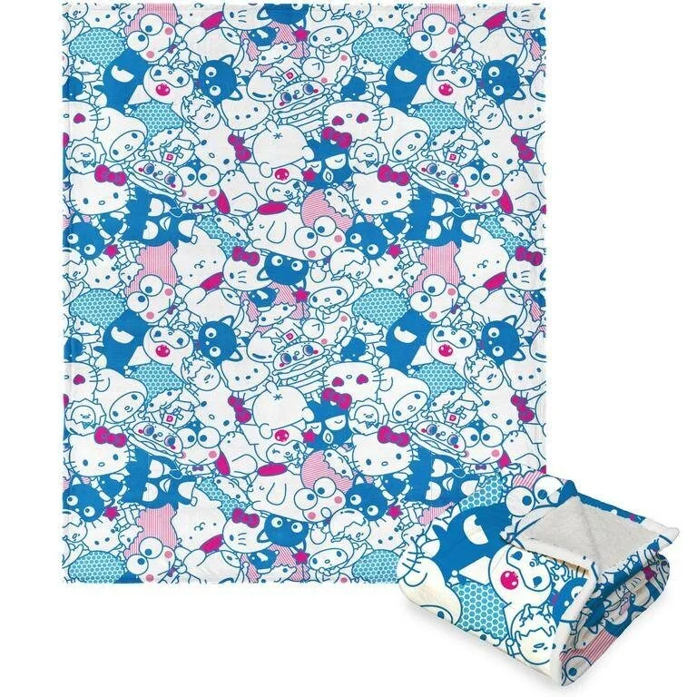 Rayon from bamboo blankets for a silky and breathable feelSanrio Hello Kitty & Friends Friend Group Silk Touch Sherpa Throw Rayon from bamboo blankets for a silky and breathable feelSanrio Hello Kitty & Friends Friend Group Silk Touch Sherpa Throw