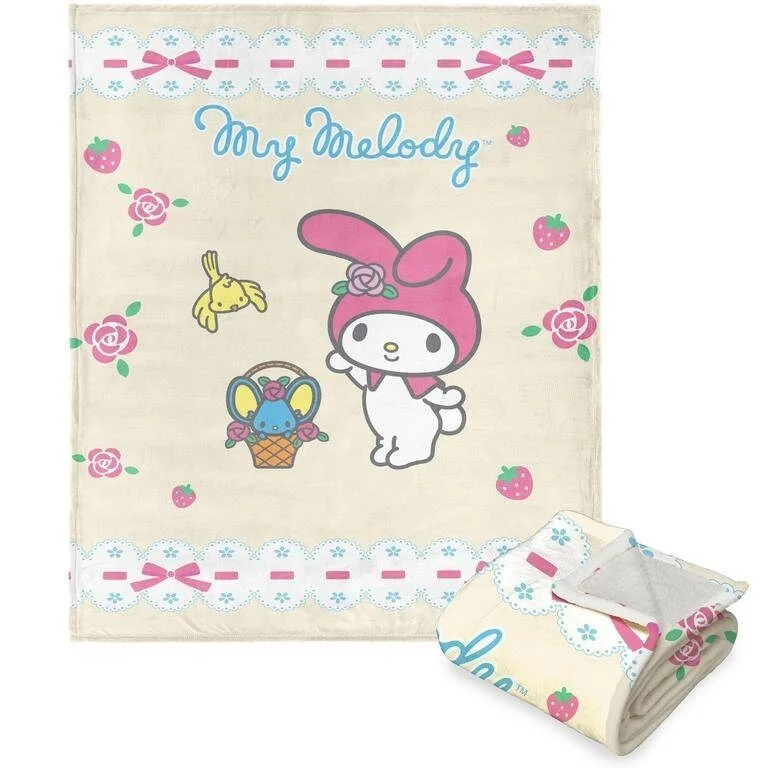 Wool blankets with natural warmth and insulationSanrio My Melody Sweet Spring Silk Touch Sherpa Throw Wool blankets with natural warmth and insulationSanrio My Melody Sweet Spring Silk Touch Sherpa Throw